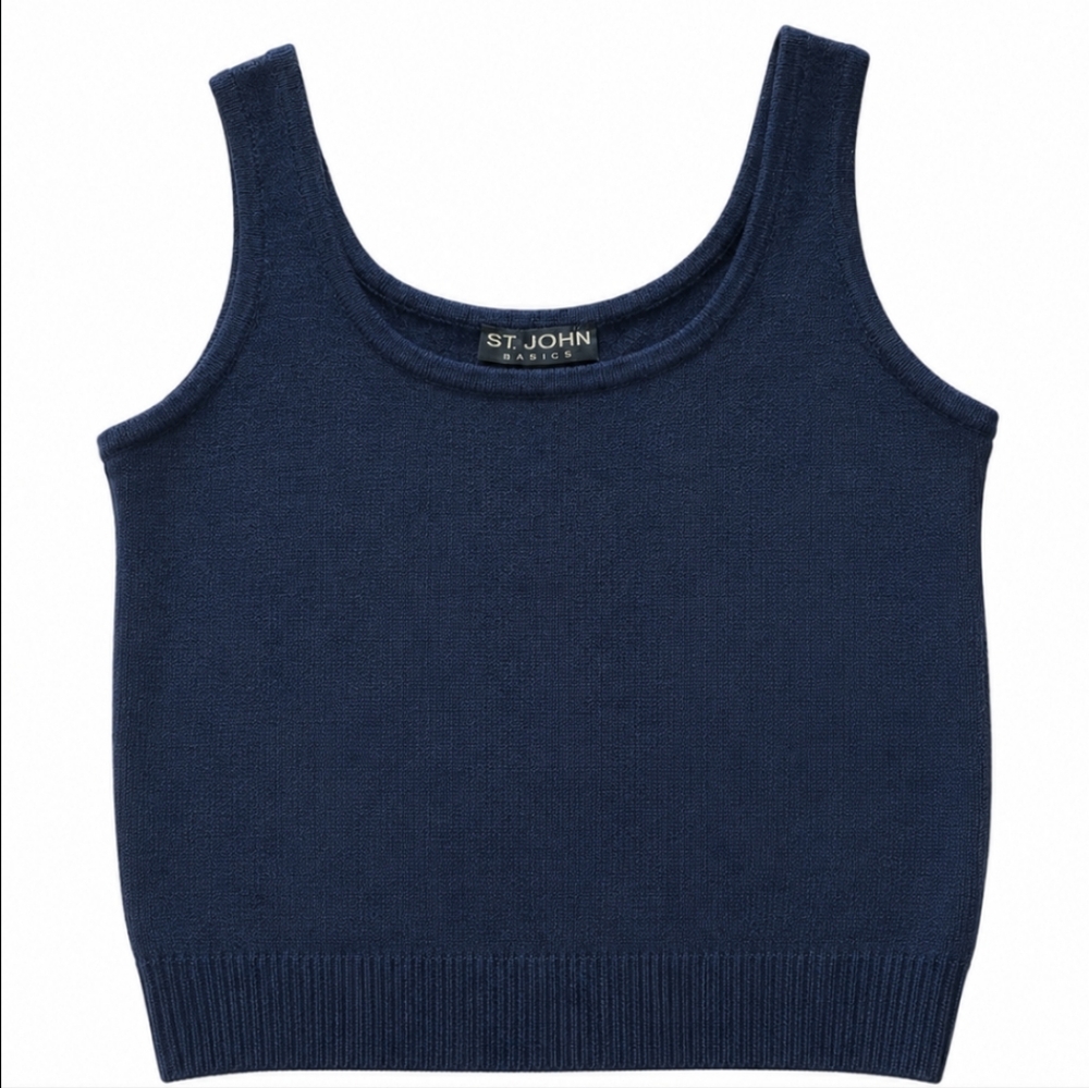 St. John Basics Black Santana Knit Top
